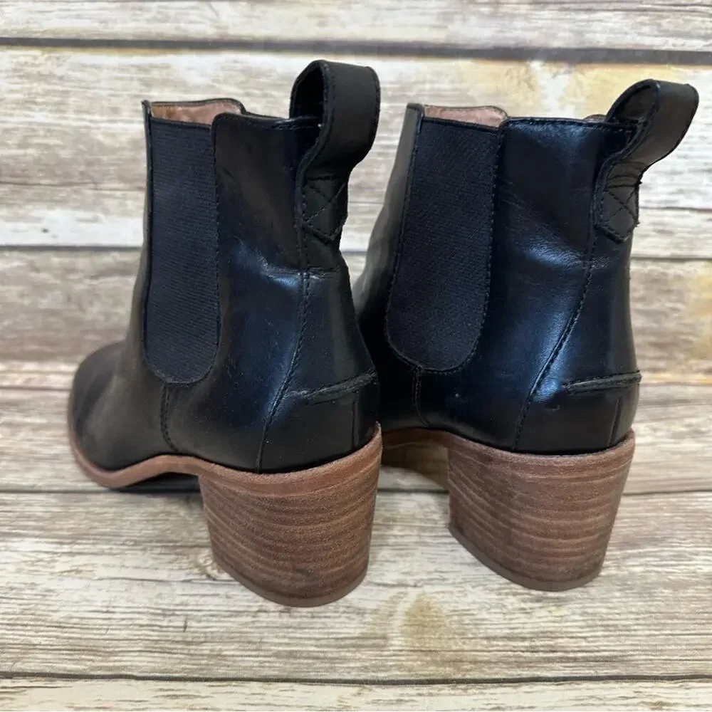 Madewell 7 regan bootie black heeled
